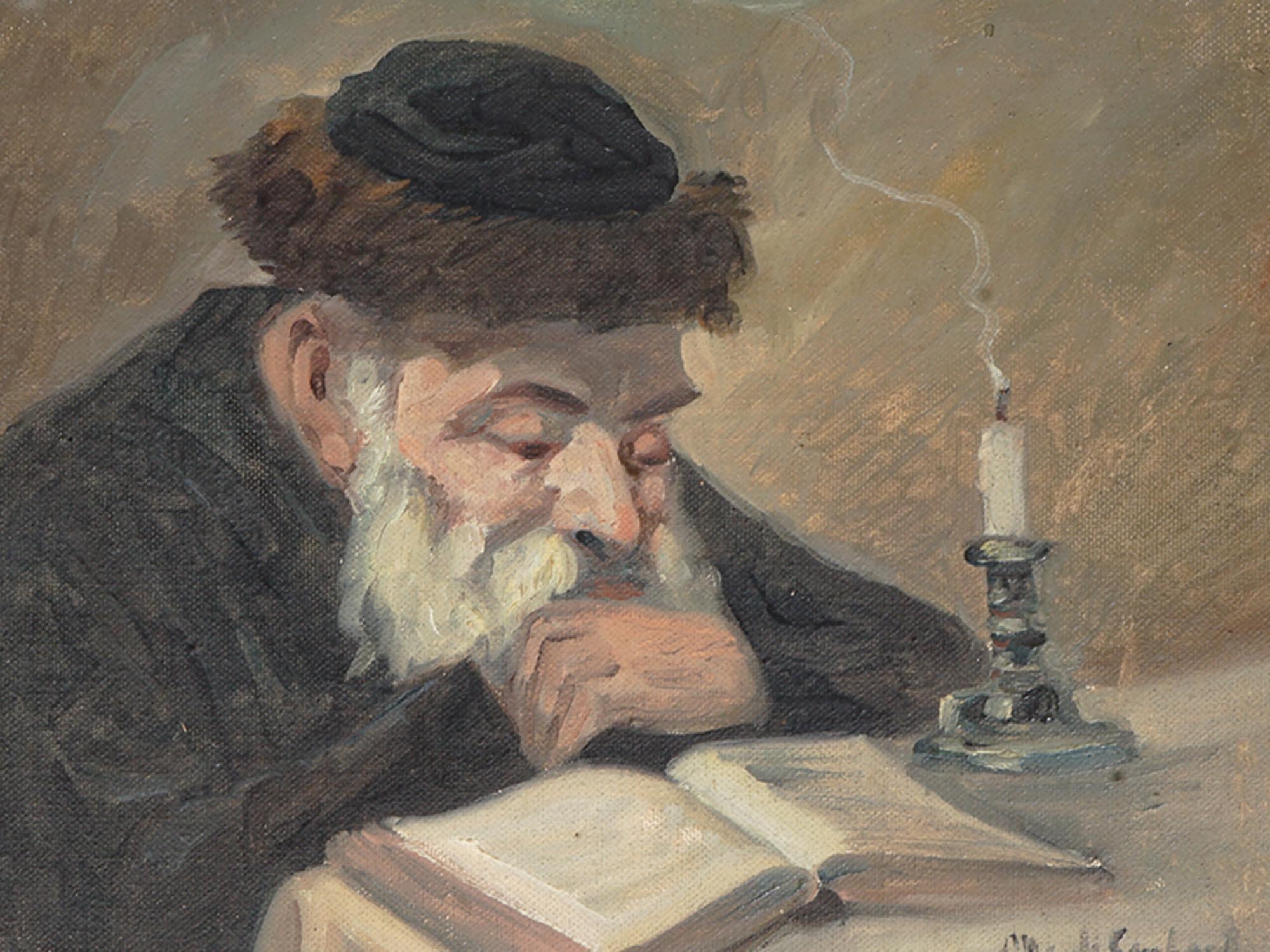 JUDAICA OIL PAINTING PORTRAIT BY MARK SIEGBAND PIC-1